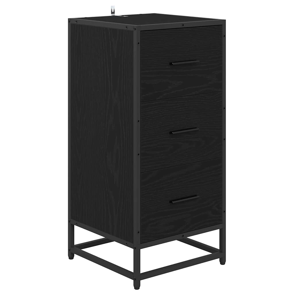 Credenza Rovere Nero 35.5 x 35 x 76 cm