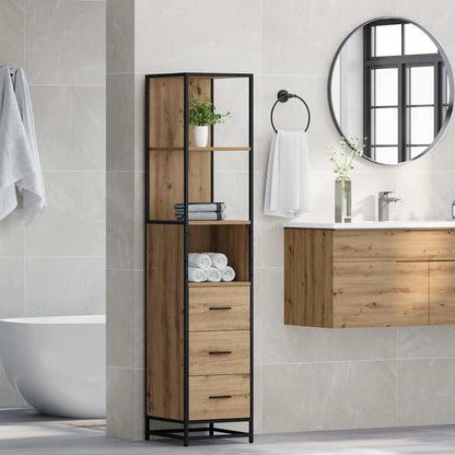 Set di mobili per il bagno con cassetto Rovere artigianale | homemem39