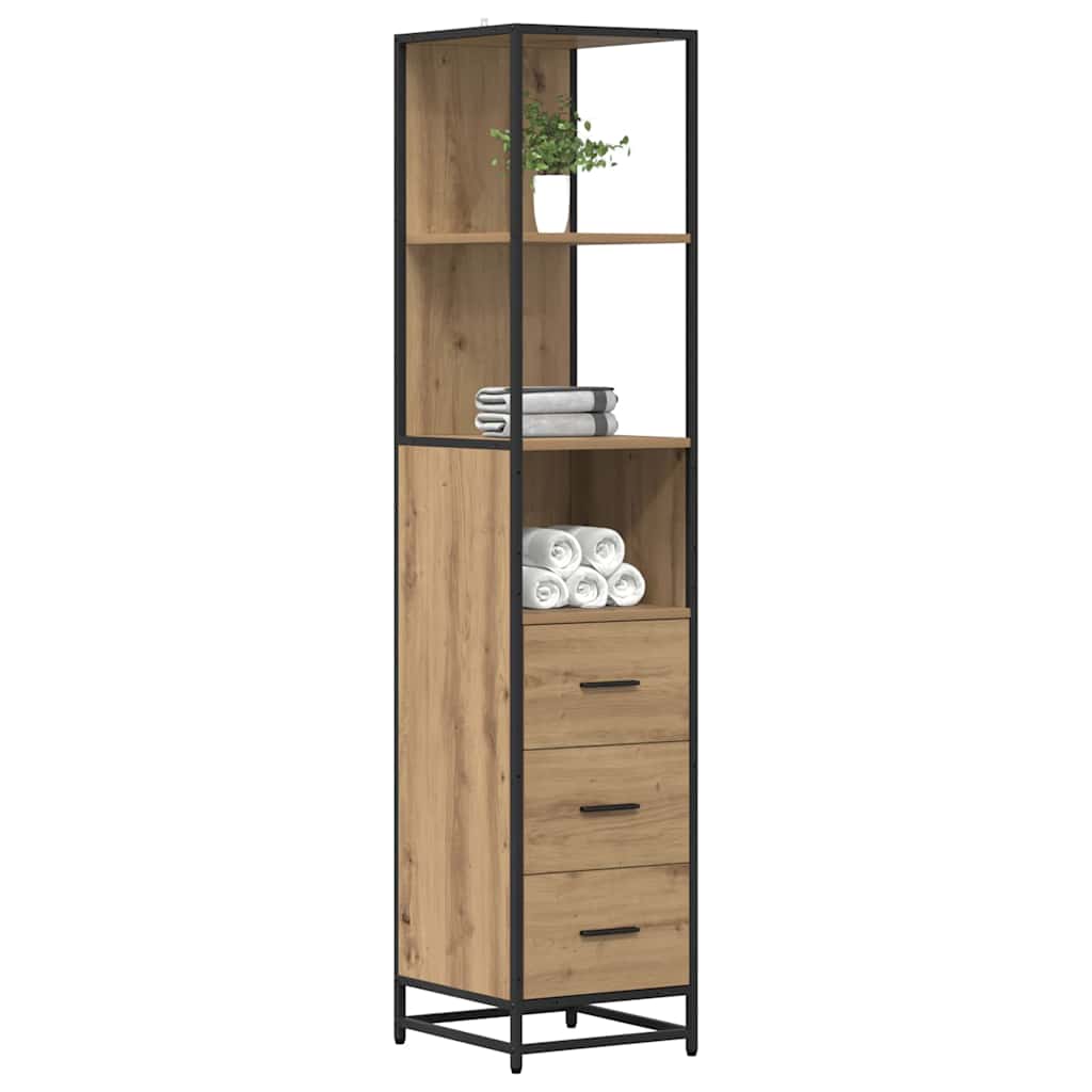 Set di mobili per il bagno con cassetto Rovere artigianale