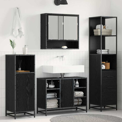 Set di mobili per il bagno Rovere Nero 35 x 37,5 x 166 cm | homemem39