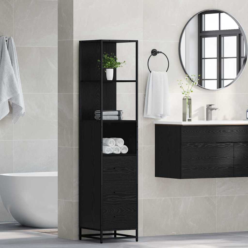 Set di mobili per il bagno Rovere Nero 35 x 37,5 x 166 cm | homemem39