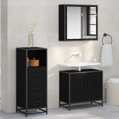 Set di mobili per il bagno Rovere Nero 35 x 37,5 x 100 cm | homemem39