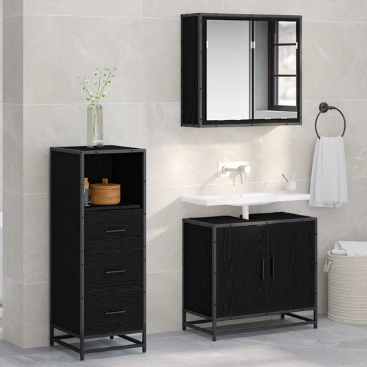 Set di mobili per il bagno Rovere Nero 35 x 37,5 x 100 cm | homemem39