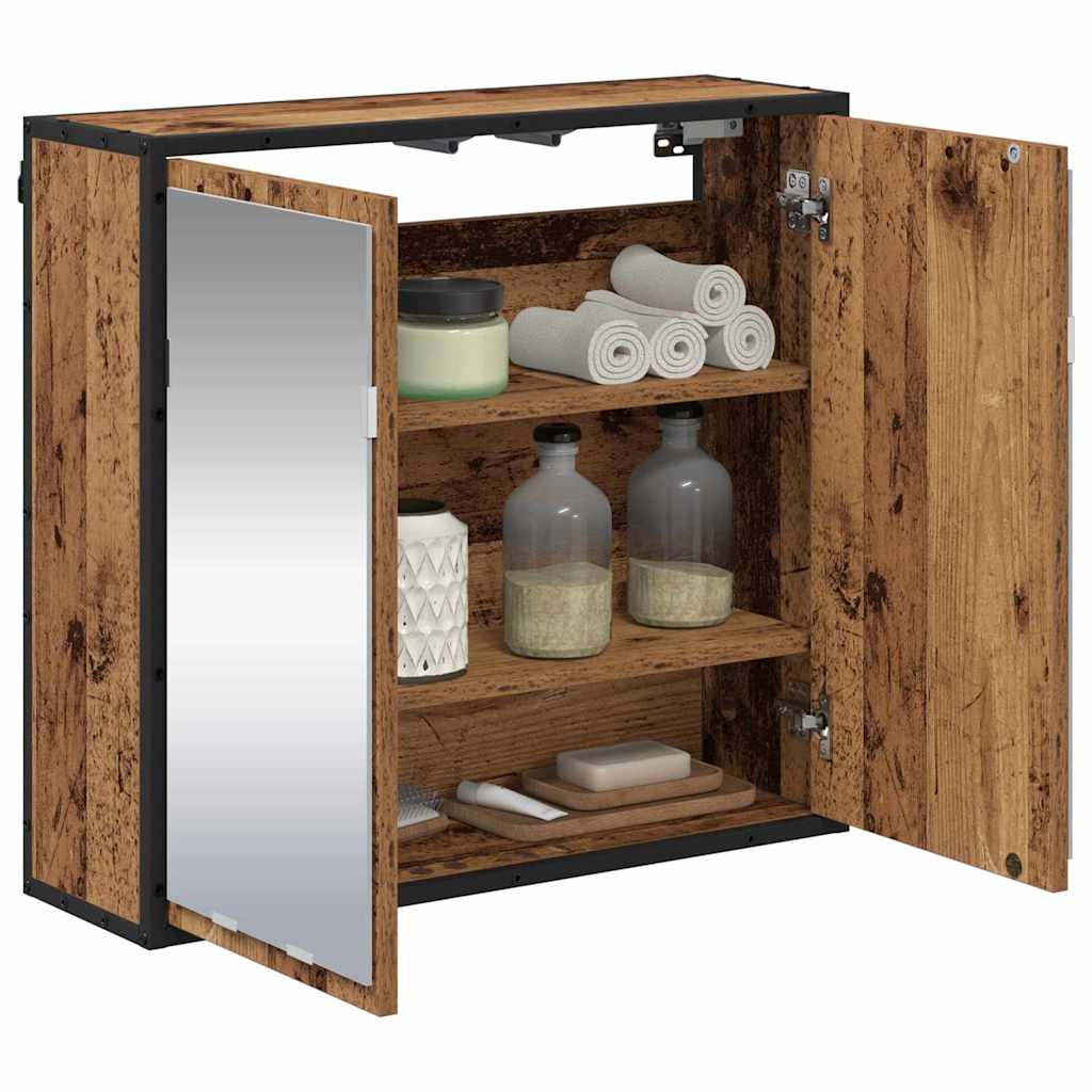 Scaffale da parete con porta Legno vecchio 65 x 20 x 60 cm | homemem39