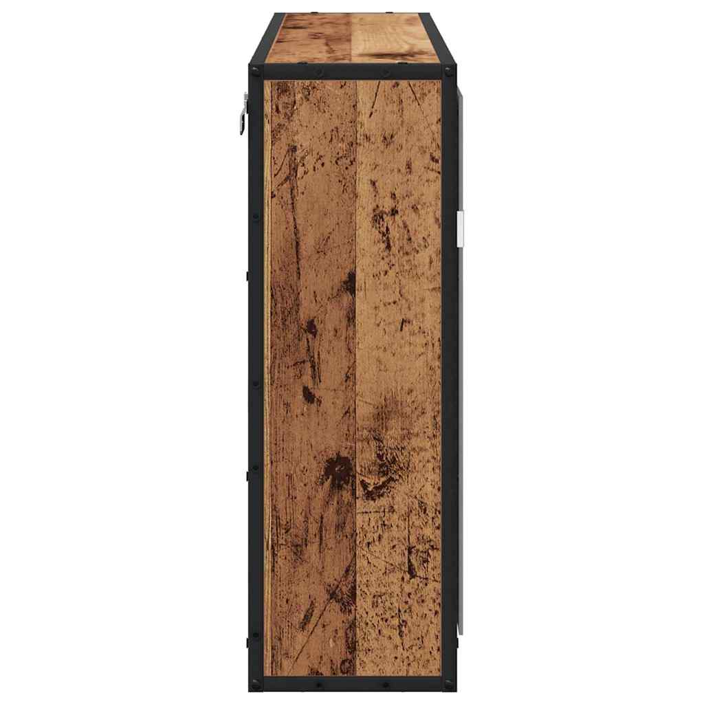 Scaffale da parete con porta Legno vecchio 65 x 20 x 60 cm | homemem39