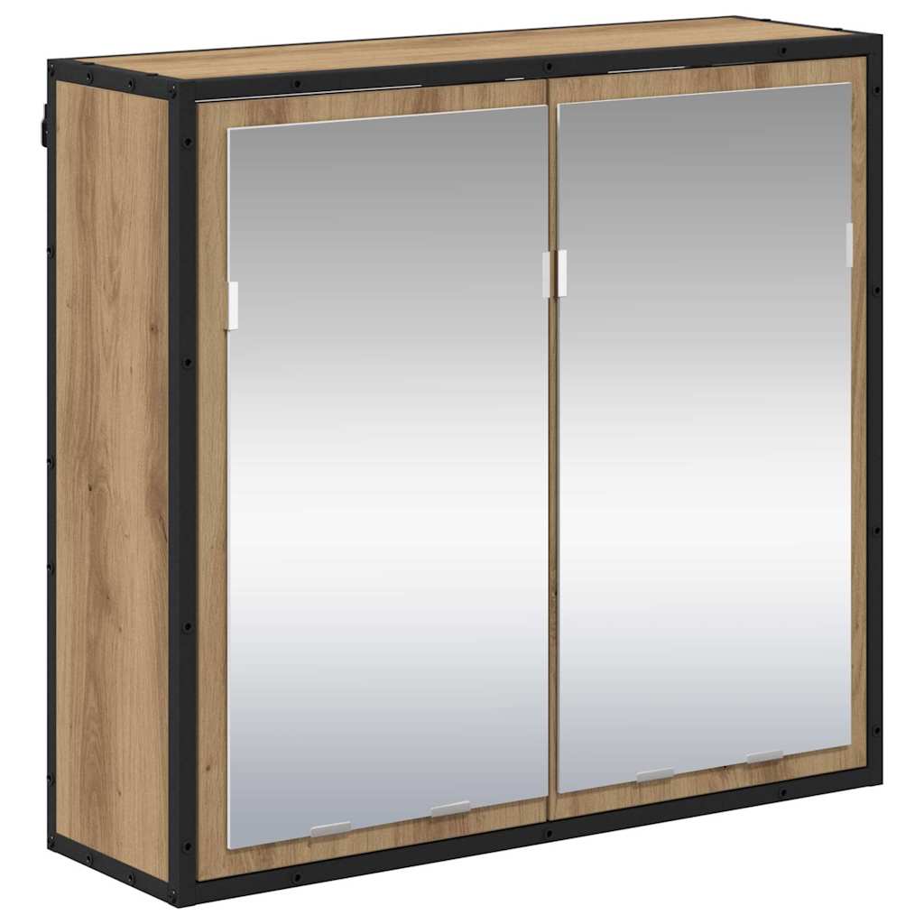 Scaffale da parete con porta Rovere artigianale 65 x 20 x 60 cm