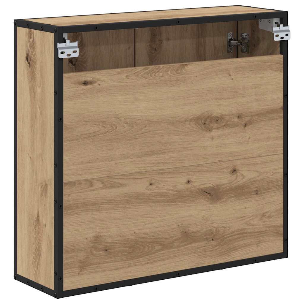 Scaffale da parete con porta Rovere artigianale 65 x 20 x 60 cm | homemem39