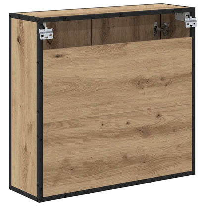 Scaffale da parete con porta Rovere artigianale 65 x 20 x 60 cm | homemem39