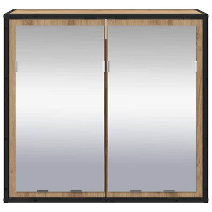Scaffale da parete con porta Rovere artigianale 65 x 20 x 60 cm