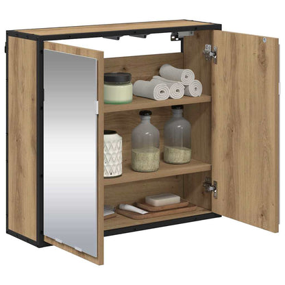 Scaffale da parete con porta Rovere artigianale 65 x 20 x 60 cm | homemem39