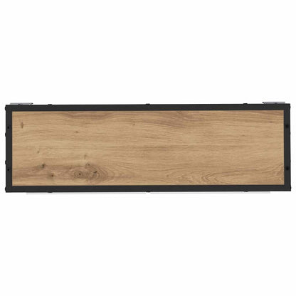 Scaffale da parete con porta Rovere artigianale 65 x 20 x 60 cm