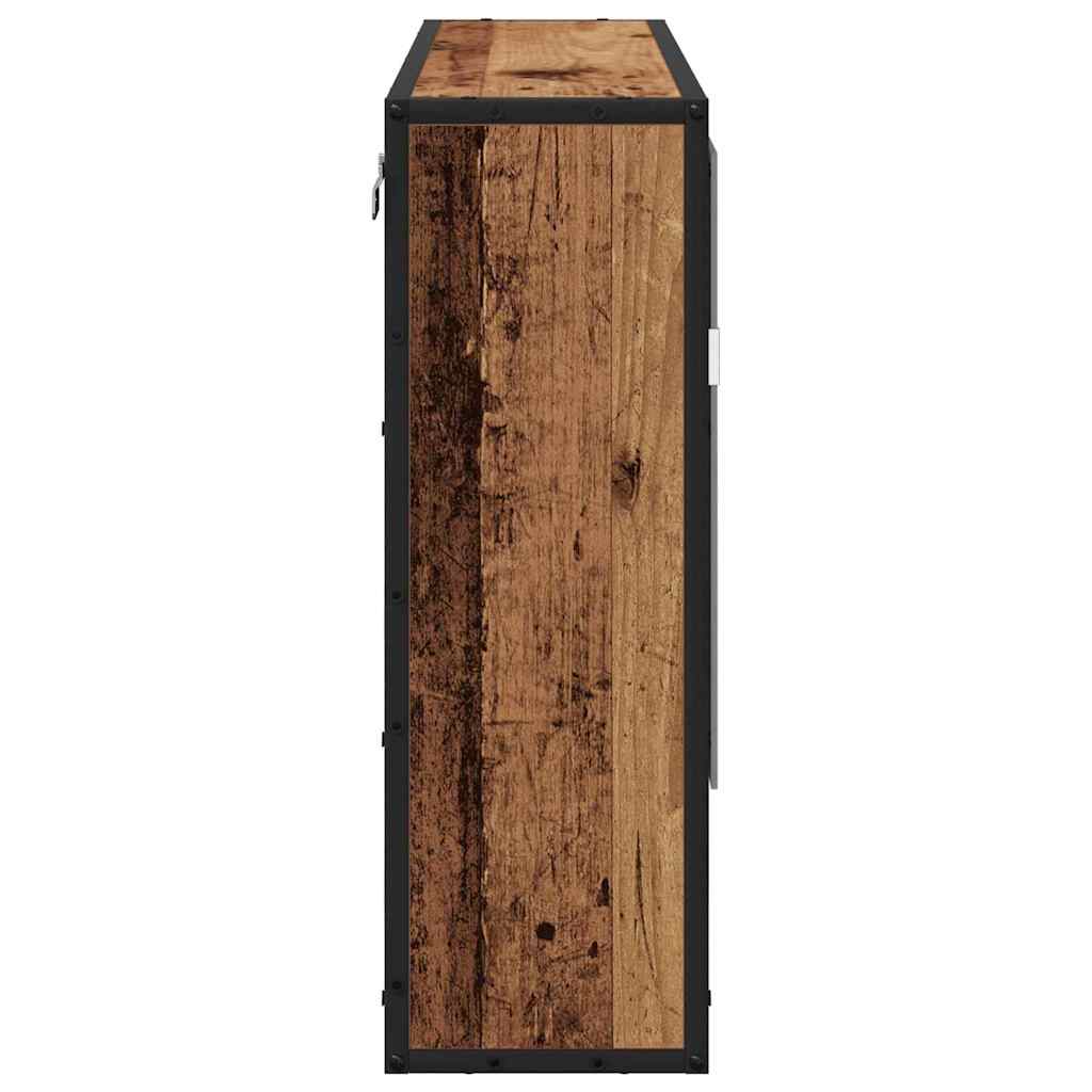 Scaffale da parete con porta Legno vecchio 65 x 20 x 60 cm | homemem39