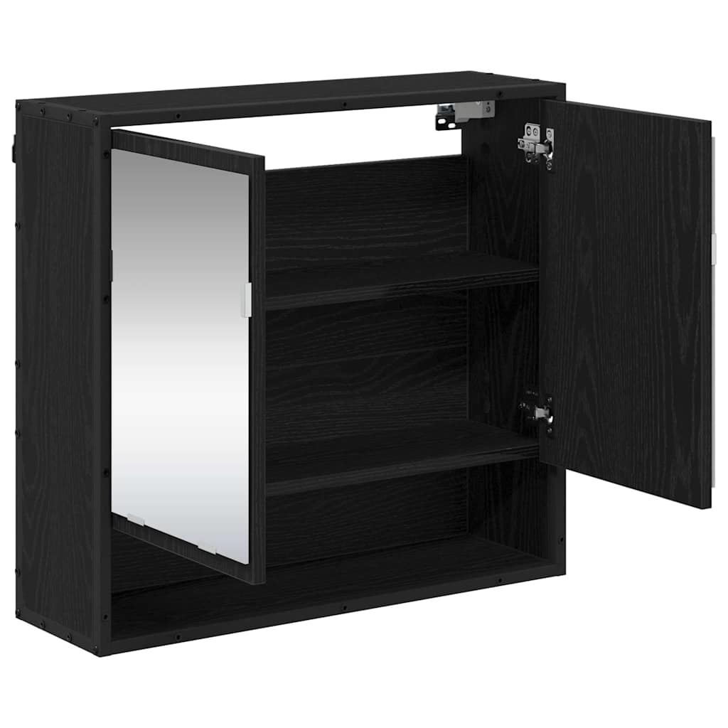 Scaffale da parete con lo scaffale Rovere Nero 65 x 20 x 60 cm