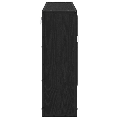 Scaffale da parete con lo scaffale Rovere Nero 65 x 20 x 60 cm | homemem39