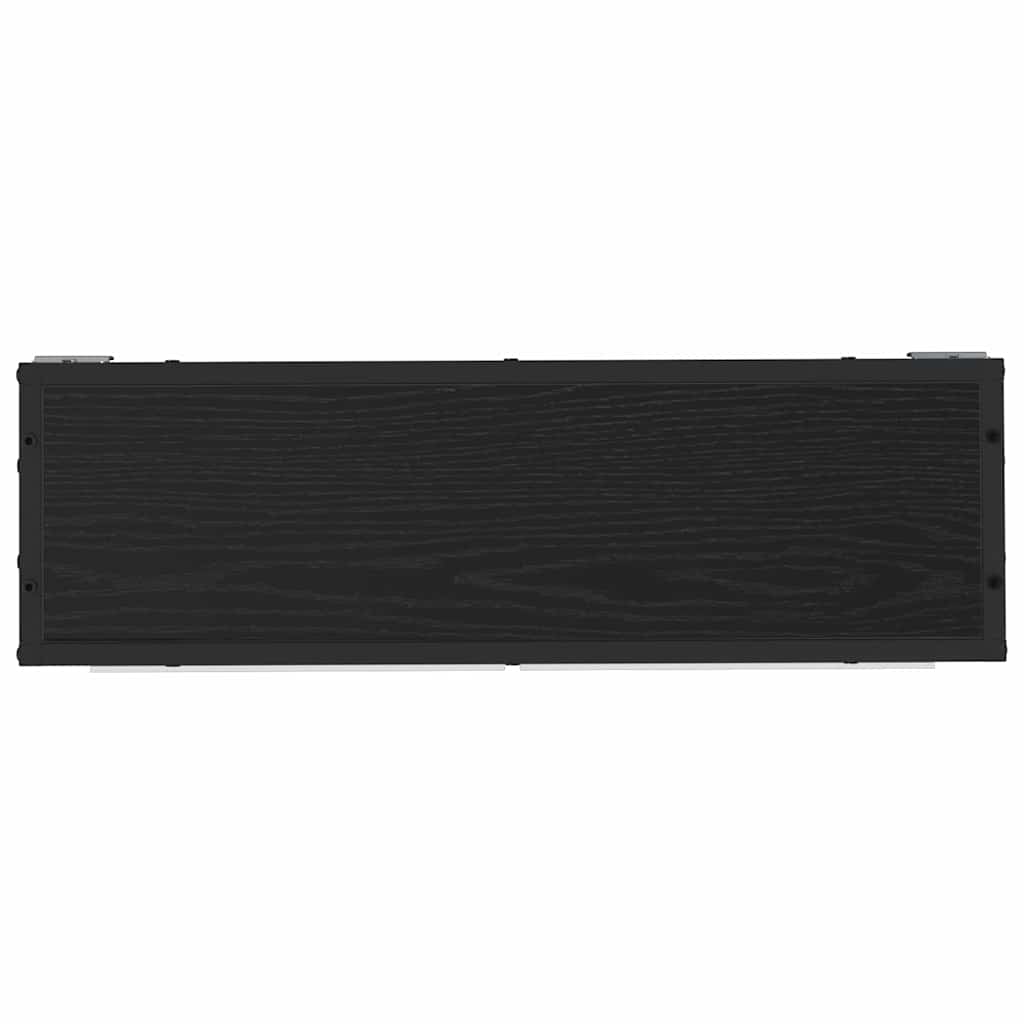 Scaffale da parete con lo scaffale Rovere Nero 65 x 20 x 60 cm