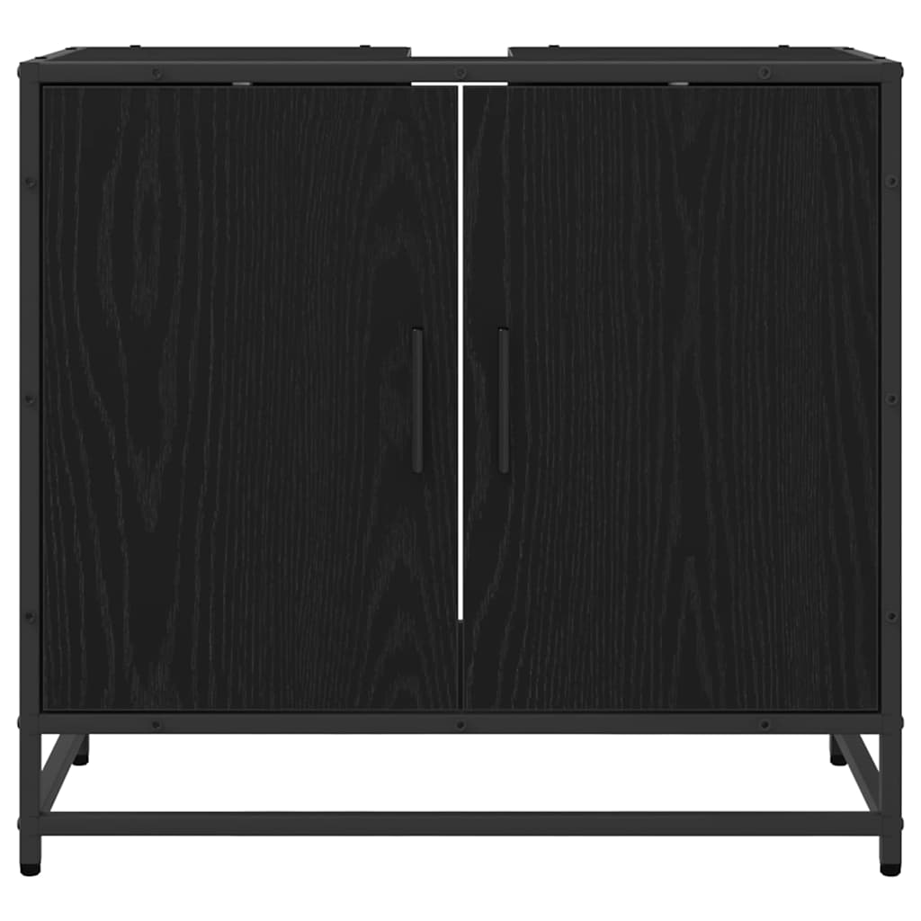 Armadio per Lavabo da Bagno Rovere Nero 65 x 33 x 60 cm | homemem39