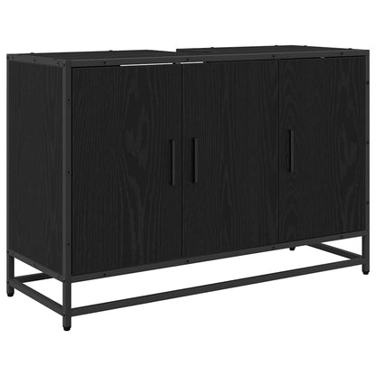 Mobile da Bagno Rovere Nero 90 x 33 x 60 cm Legno multistrato | homemem39