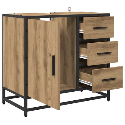 Mobile da Bagno con cassetto Rovere artigianale 65 x 33 x 60 cm