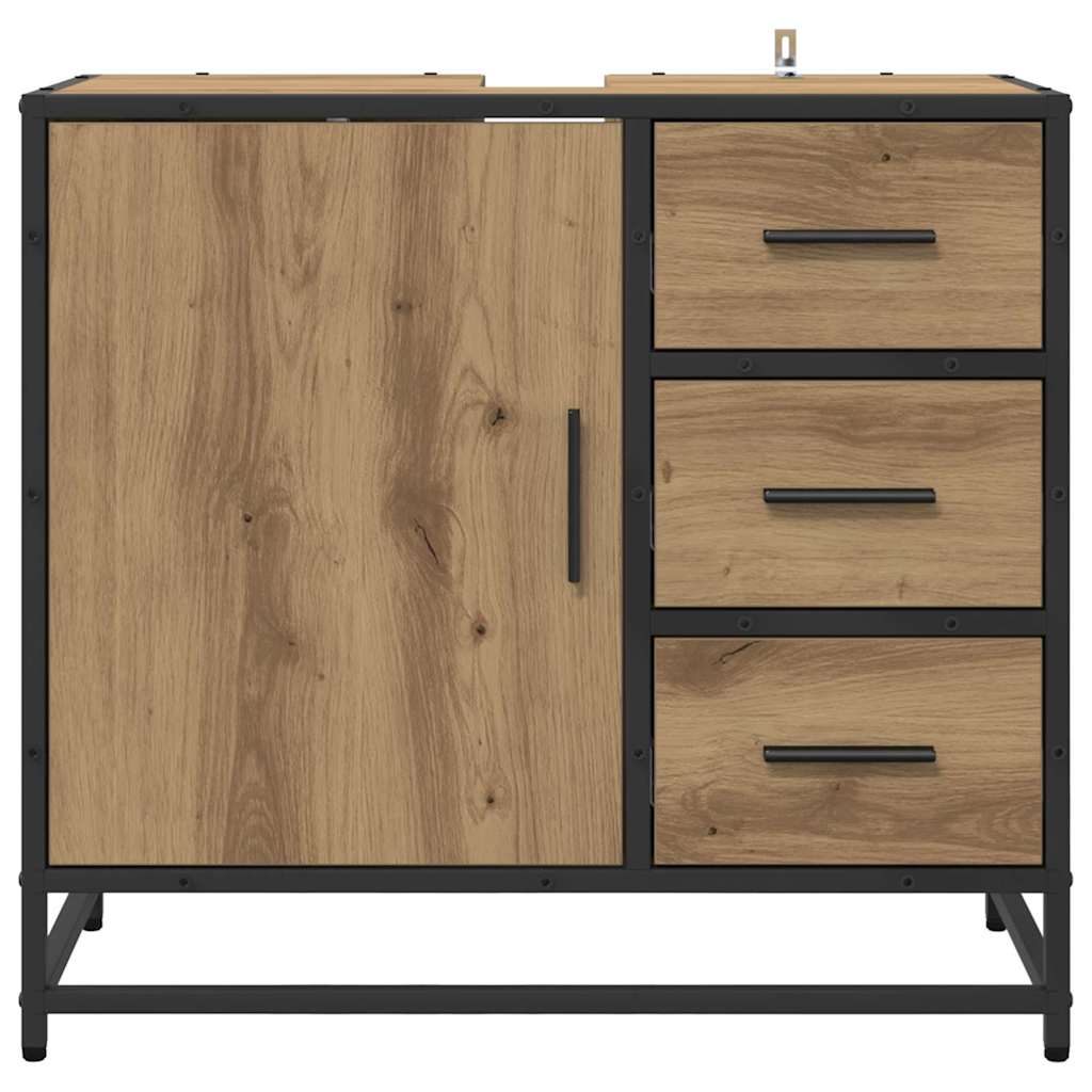 Mobile da Bagno con cassetto Rovere artigianale 65 x 33 x 60 cm