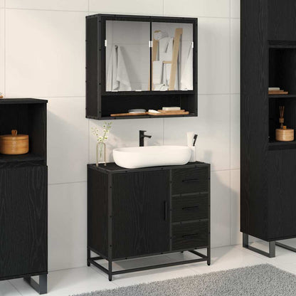 Mobile da Bagno Rovere Nero 65 x 33 x 60 cm Legno multistrato