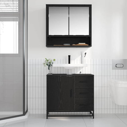 Mobile da Bagno Rovere Nero 65 x 33 x 60 cm Legno multistrato