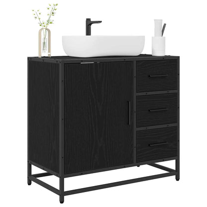 Mobile da Bagno Rovere Nero 65 x 33 x 60 cm Legno multistrato