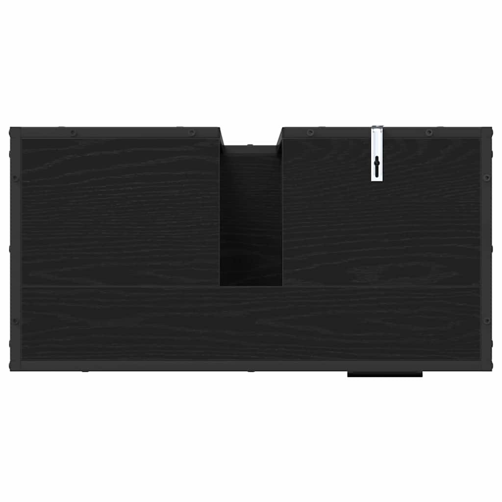 Mobile da Bagno Rovere Nero 65 x 33 x 60 cm Legno multistrato