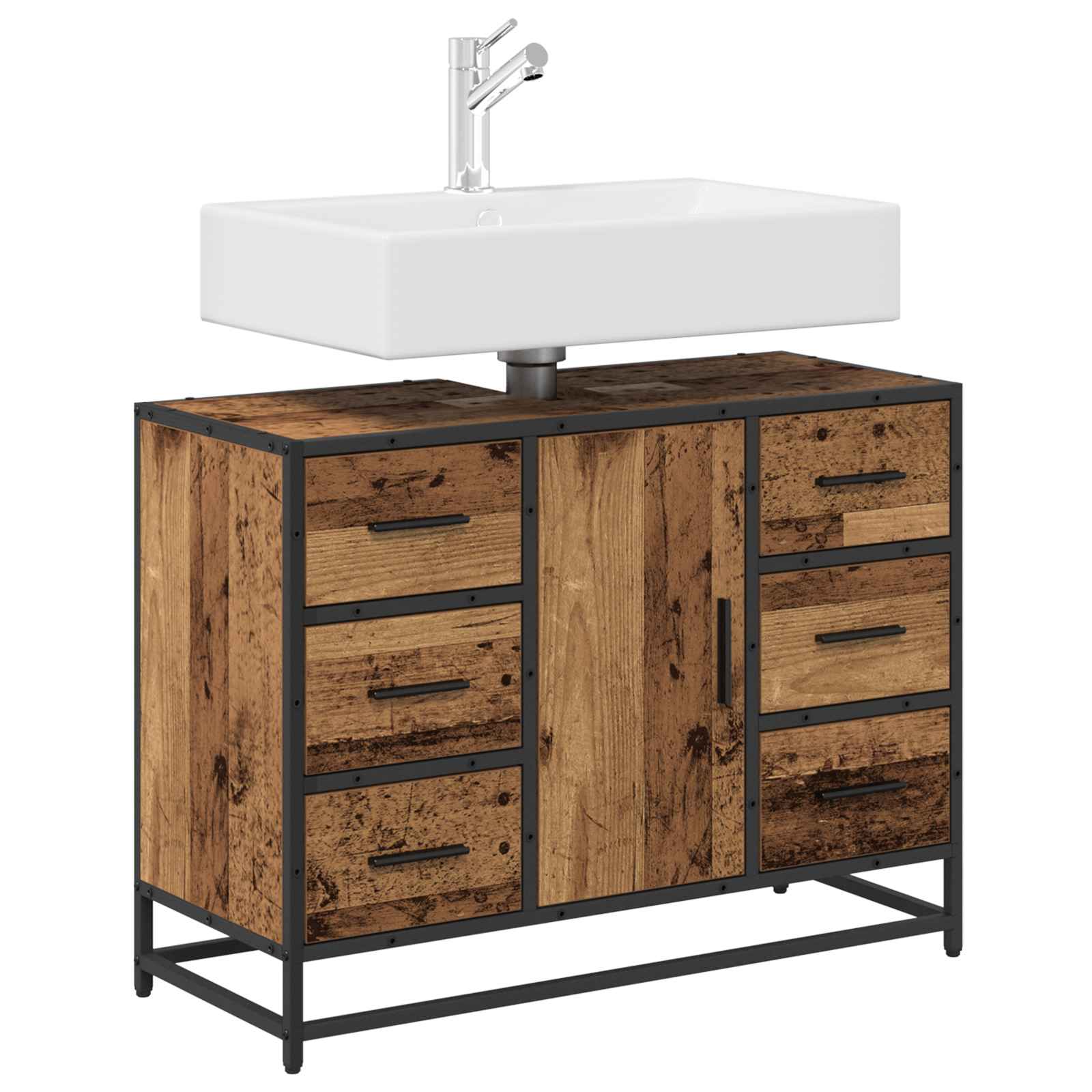 Mobile da Bagno Legno vecchio 80 x 33 x 60 cm Legno multistrato | homemem39