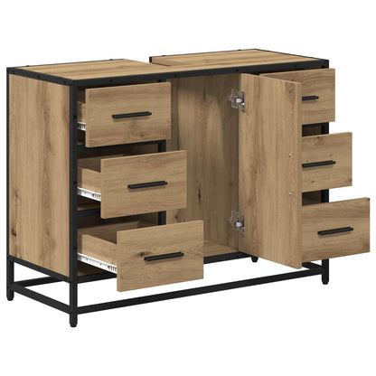 Mobile da Bagno con cassetto Rovere artigianale 80 x 33 x 60 cm