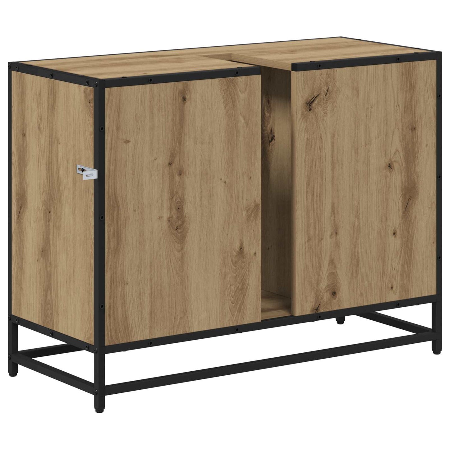 Mobile da Bagno con cassetto Rovere artigianale 80 x 33 x 60 cm