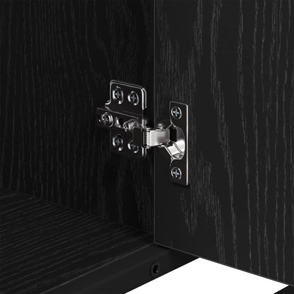 Mobile da Bagno Rovere Nero 80 x 33 x 60 cm Legno multistrato | homemem39
