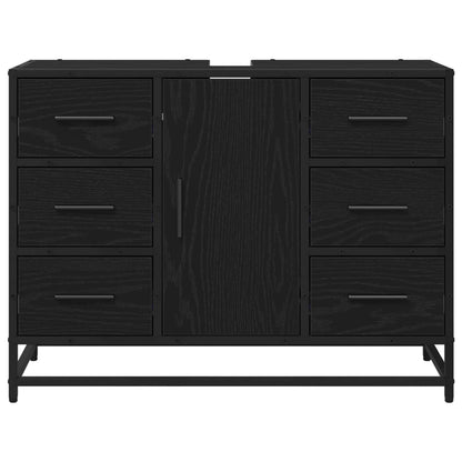 Mobile da Bagno Rovere Nero 80 x 33 x 60 cm Legno multistrato | homemem39