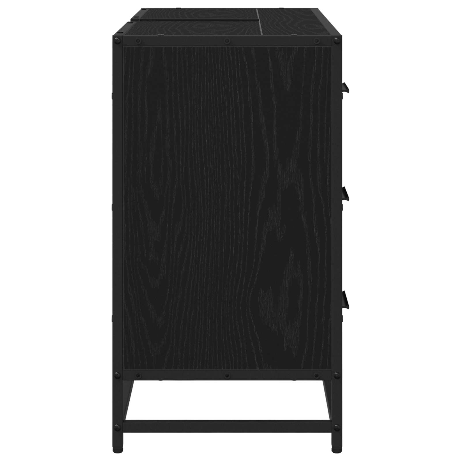 Mobile da Bagno Rovere Nero 80 x 33 x 60 cm Legno multistrato | homemem39