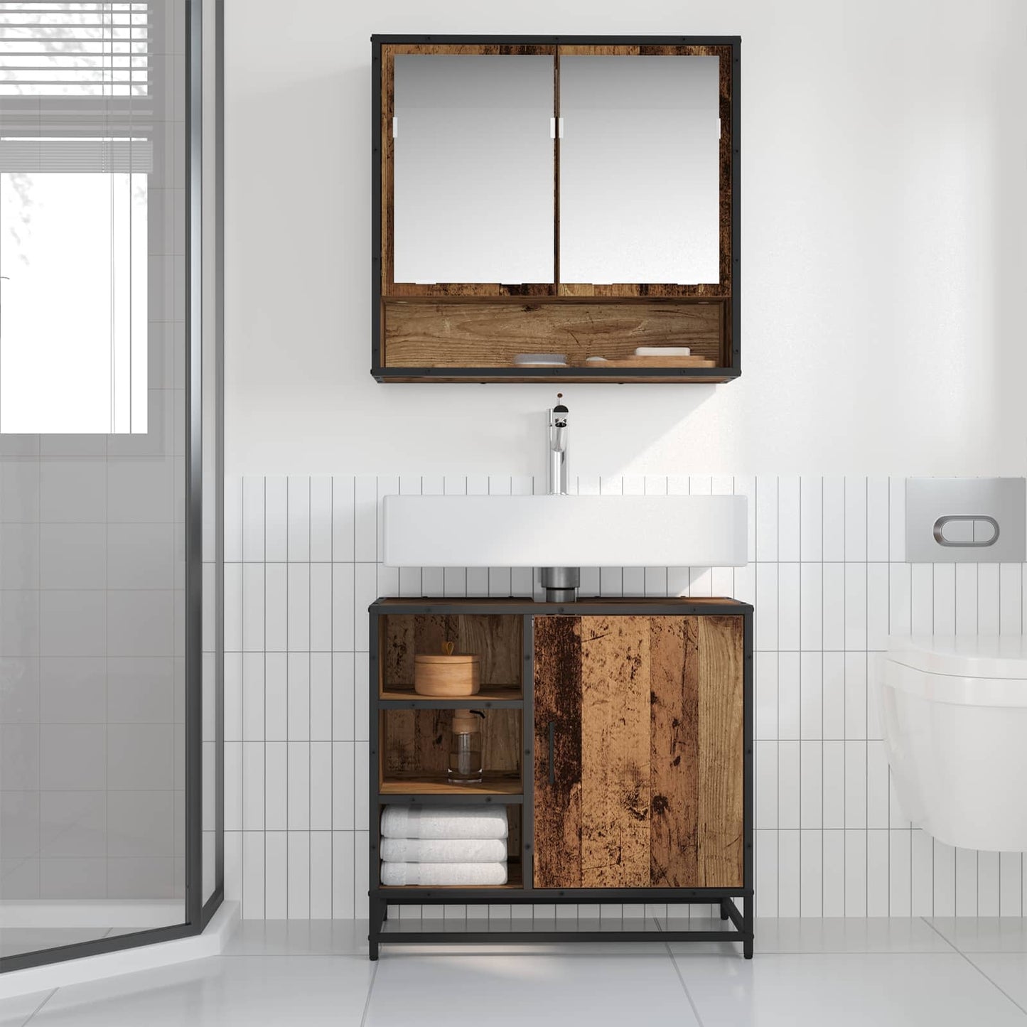 Mobile da Bagno Legno vecchio 65 x 33 x 60 cm Legno multistrato