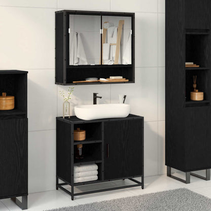 Mobile da Bagno Rovere Nero 65 x 33 x 60 cm Legno multistrato | homemem39