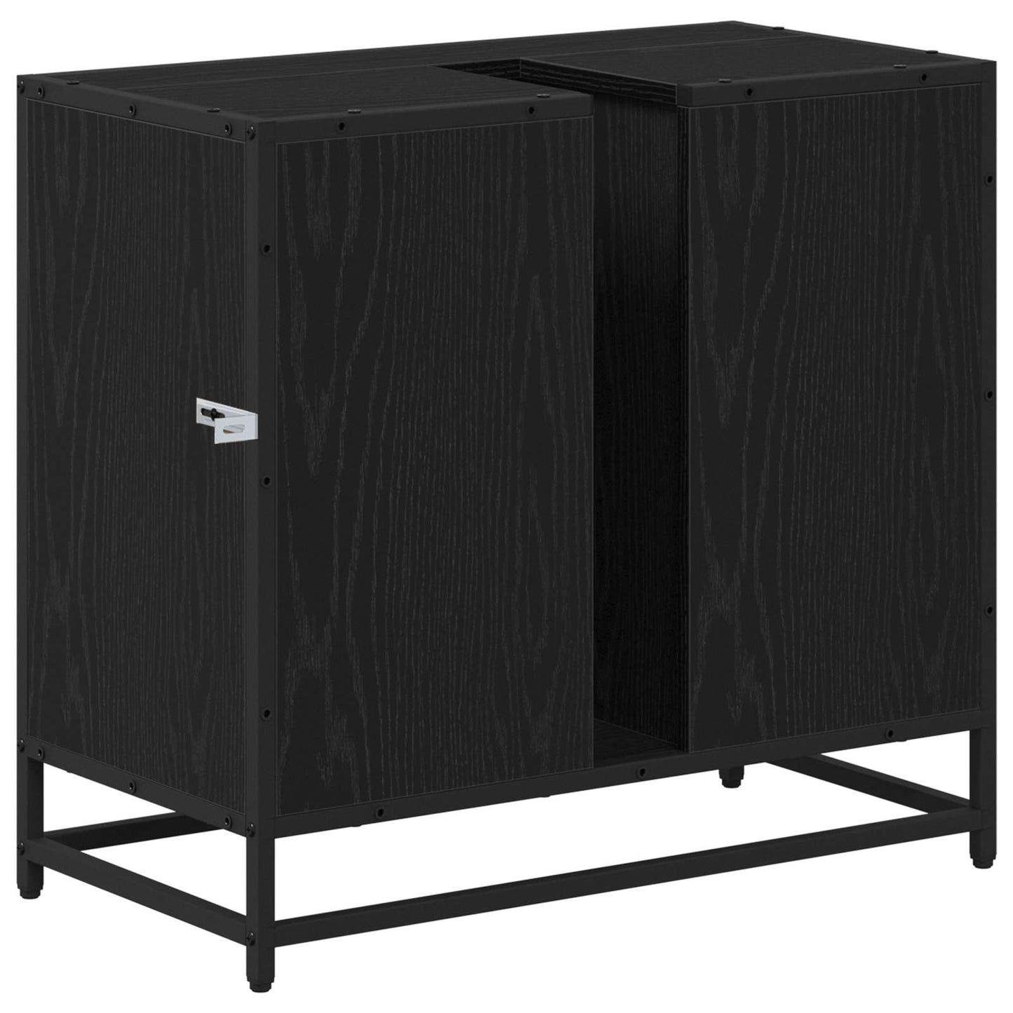 Mobile da Bagno Rovere Nero 65 x 33 x 60 cm Legno multistrato | homemem39