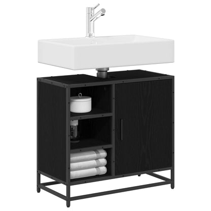 Mobile da Bagno Rovere Nero 65 x 33 x 60 cm Legno multistrato | homemem39