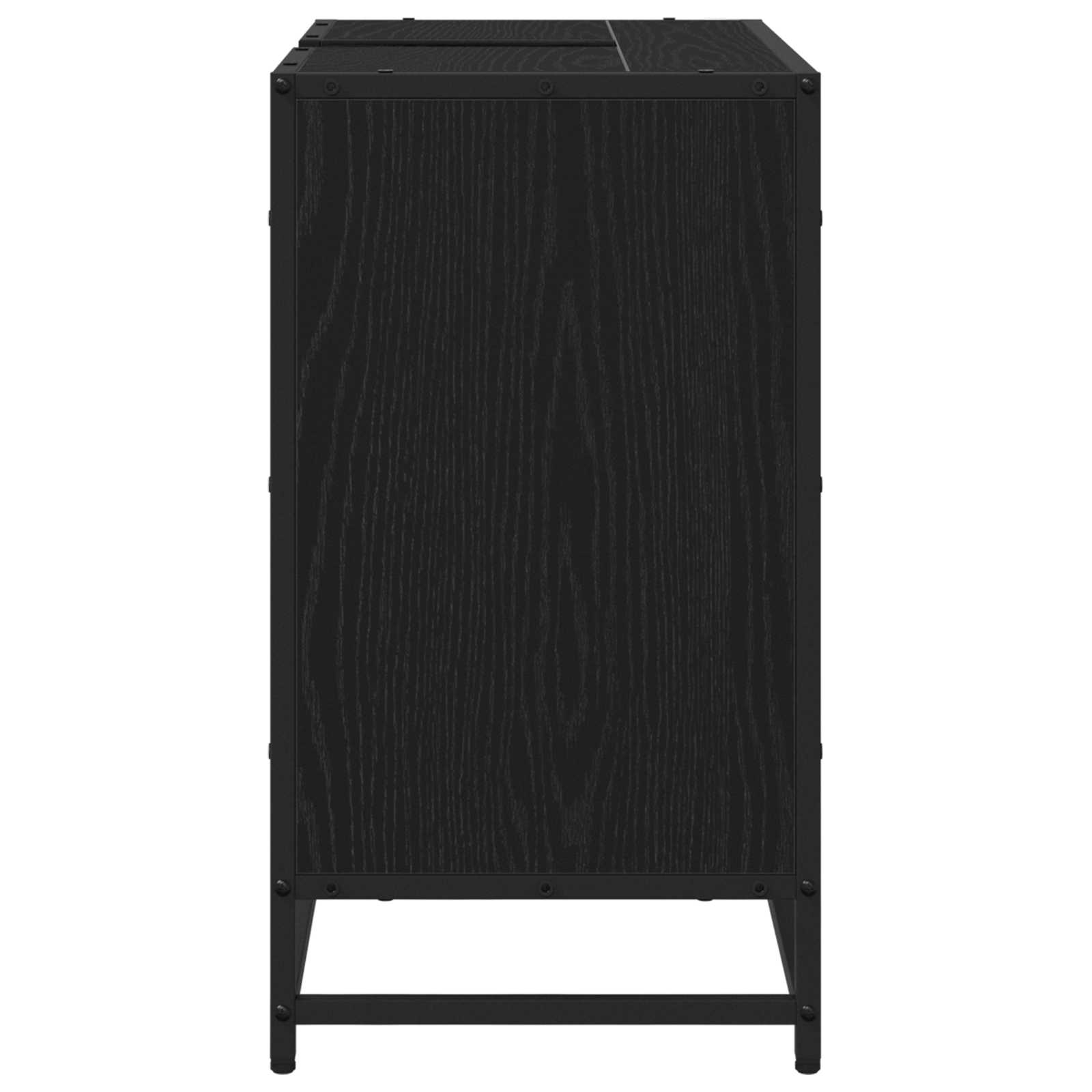 Mobile da Bagno Rovere Nero 65 x 33 x 60 cm Legno multistrato | homemem39