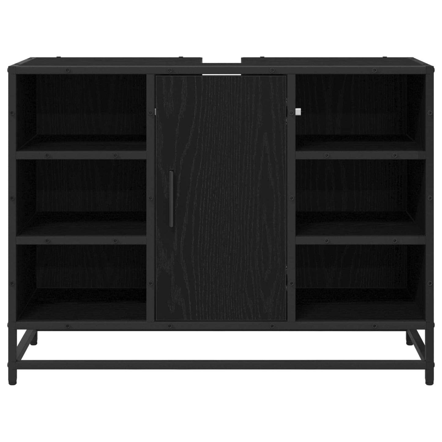 Mobile da Bagno Rovere Nero 80 x 33 x 60 cm Legno multistrato | homemem39