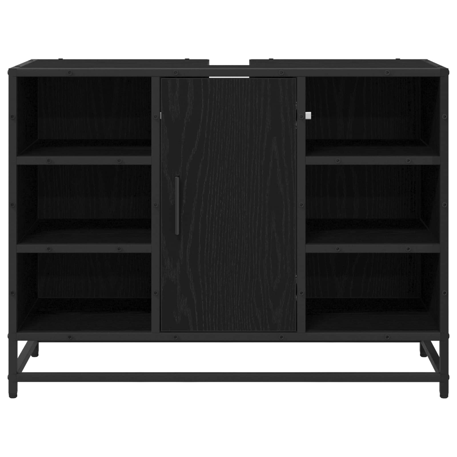 Mobile da Bagno Rovere Nero 80 x 33 x 60 cm Legno multistrato | homemem39