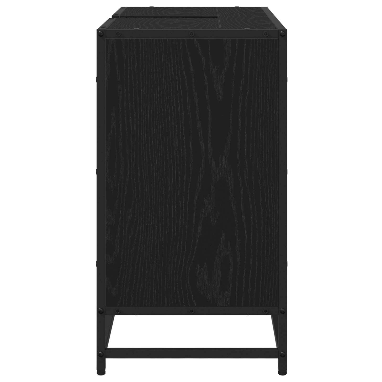 Mobile da Bagno Rovere Nero 80 x 33 x 60 cm Legno multistrato | homemem39