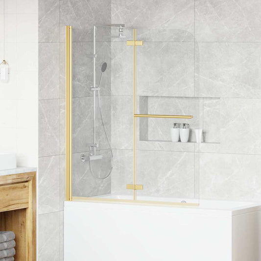 Involucro Doccia Oro 120 x 140 cm Vetro ESG e Alluminio | homemem39