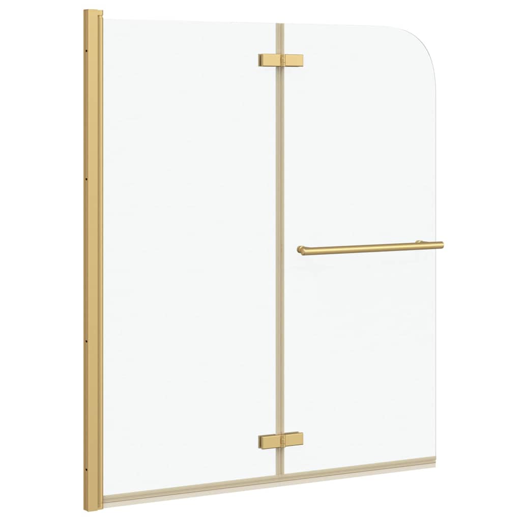 Involucro Doccia Oro 120 x 140 cm Vetro ESG e Alluminio