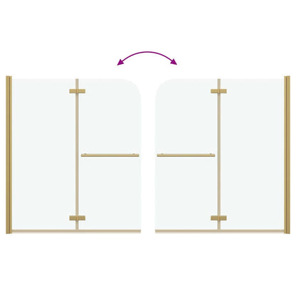 Involucro Doccia Oro 120 x 140 cm Vetro ESG e Alluminio