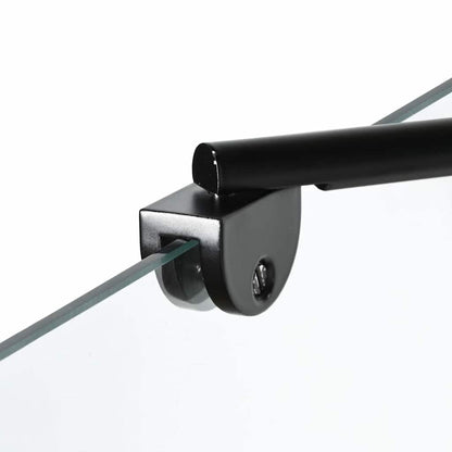 Schermo per Bagno e Doccia Nero e trasparente 116 x 68 x 128 cm