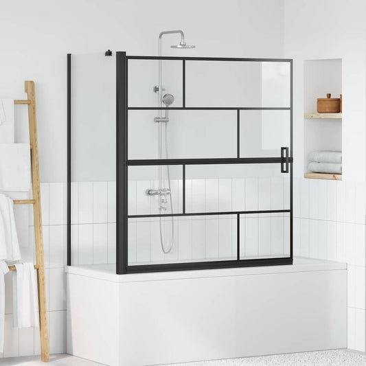 Schermo per Bagno e Doccia Nero e trasparente 116 x 68 x 128 cm | homemem39
