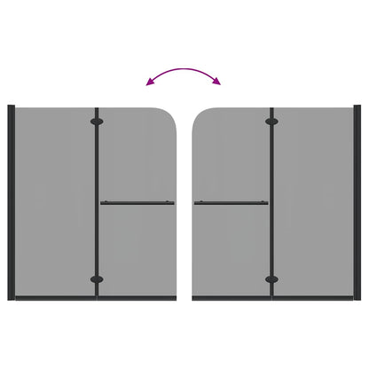 Involucro Doccia Nero 95 x 140 cm Vetro ESG e Alluminio