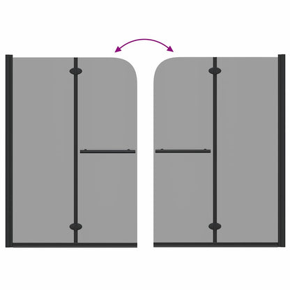 Involucro Doccia Nero 120 x 140 cm Vetro ESG e Alluminio