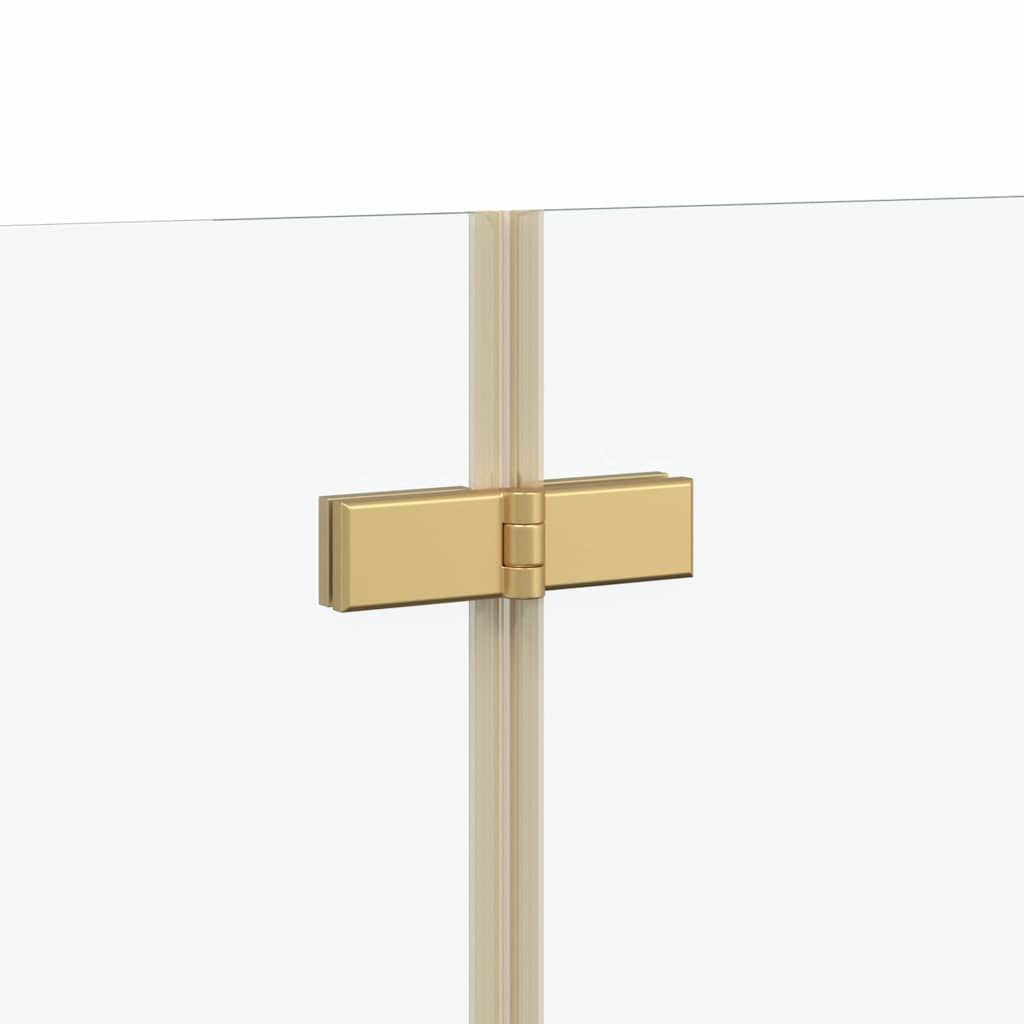 Involucro Doccia Oro 130 x 138 cm Vetro ESG e Alluminio