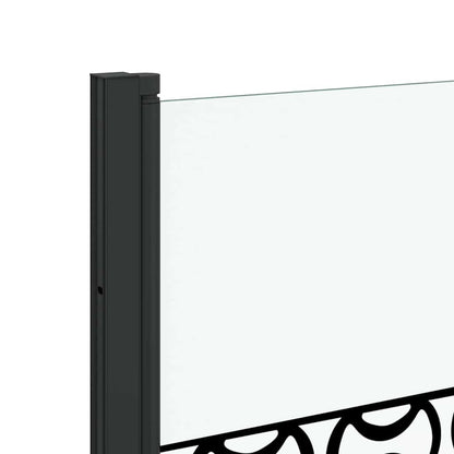 Involucro Doccia Nero e trasparente 130 x 130 cm vetro temperato